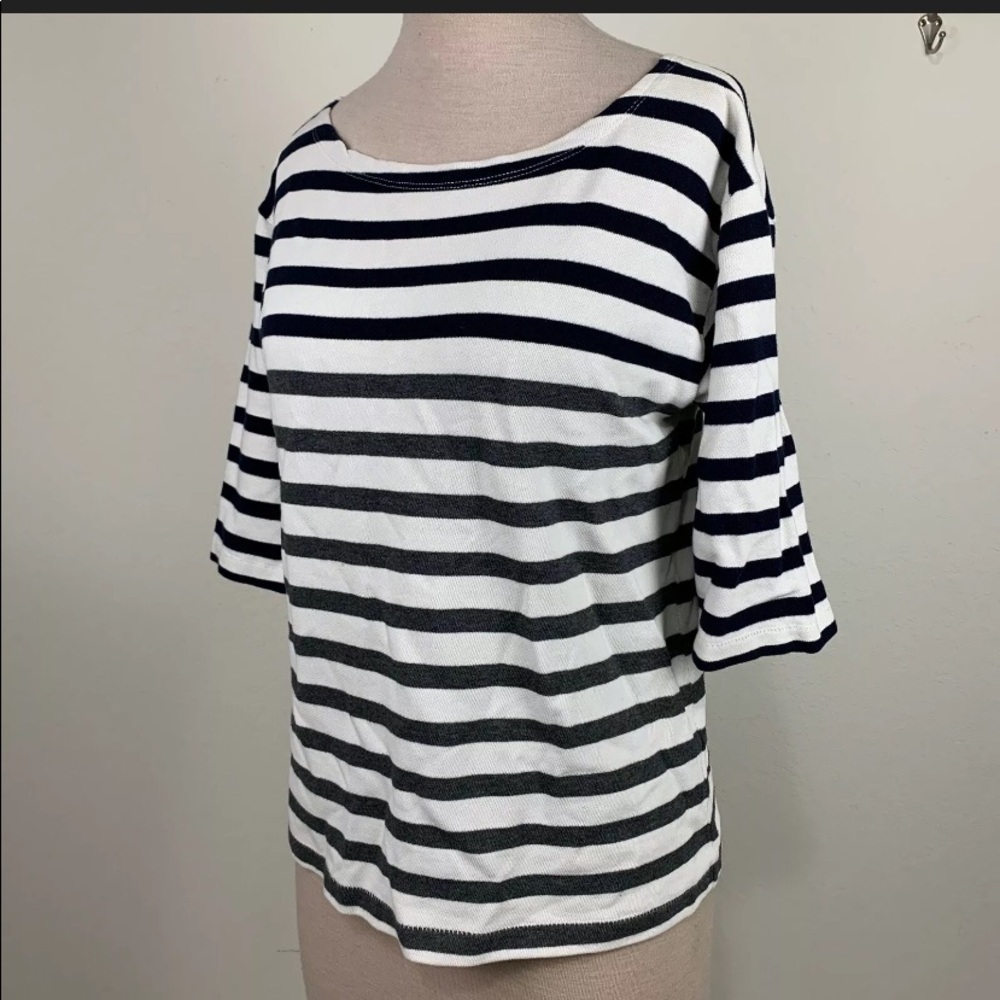 J. Crew Striped Ombré Top - Large